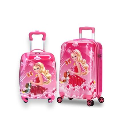 Set 2 Valises Trolley Rigide Barbie (Moyenne & Cabine)