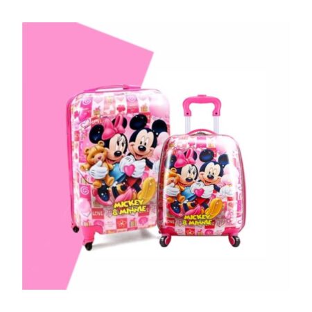 Set 2 Valises Trolley Rigide Mickey & Minnie (Moyenne & Cabine)