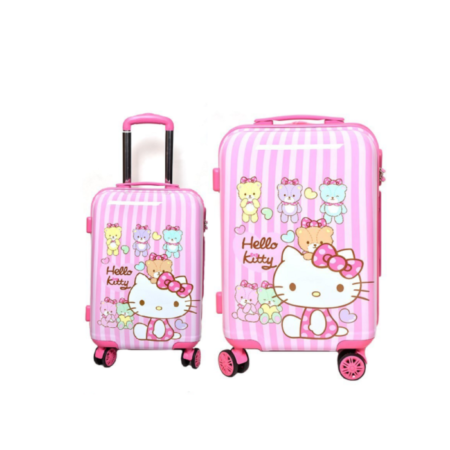 Set 2 Valises Trolley Rigide "Hello Kitty" (Moyenne & Cabine)